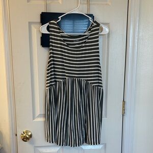 Maternity Striped Olive and White Tank Top - Size L